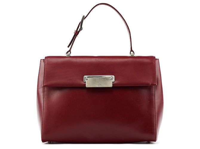 Prada  mala de mão de couro Vitello borgonha
