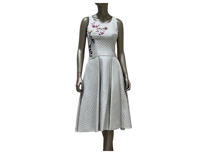 Christian Dior gestepptes Midi-Kleid Sz.38 gebraucht