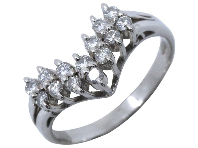 Autre Marque Bague en platine Pt900 et diamants