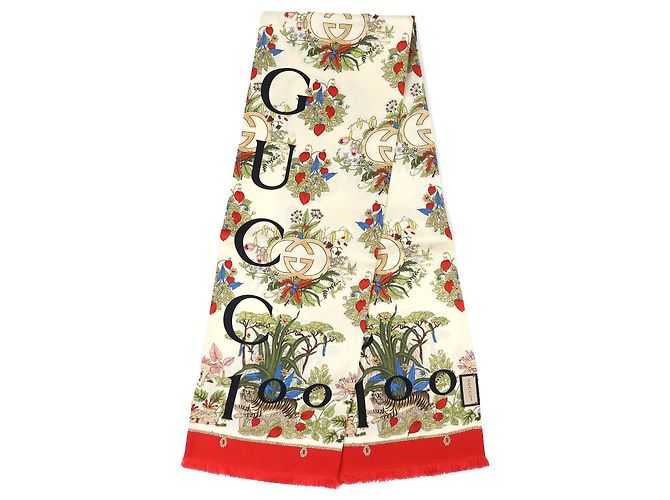 Gucci 100th Anniversary Interlocking G Logo Seidentuch mit Blumenmuster