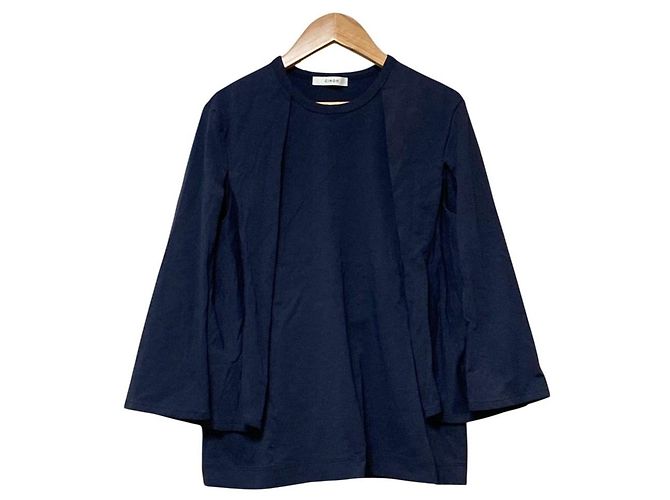 Autre Marque CINOH Sleeve Slit Kurzarm-Bluse