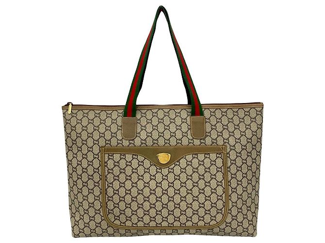 Saco Tote Gucci em couro e PVC
