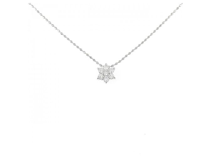 Autre Marque Platin-Halskette Pt900/Pt850 mit Diamanten