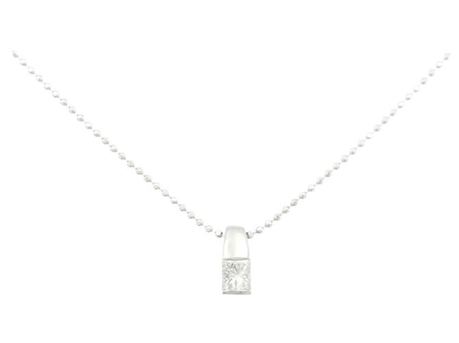 Autre Marque Platin-Diamant-Halskette