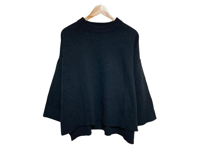 Autre Marque mizuiro ind Weit geschnittener Strickpullover mit Rundhalsausschnitt