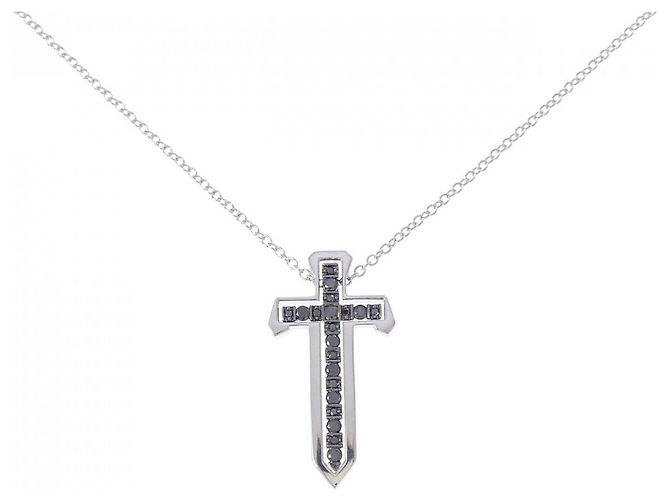 Autre Marque Collana Damiani Spada 750 Oro Bianco e Diamanti
