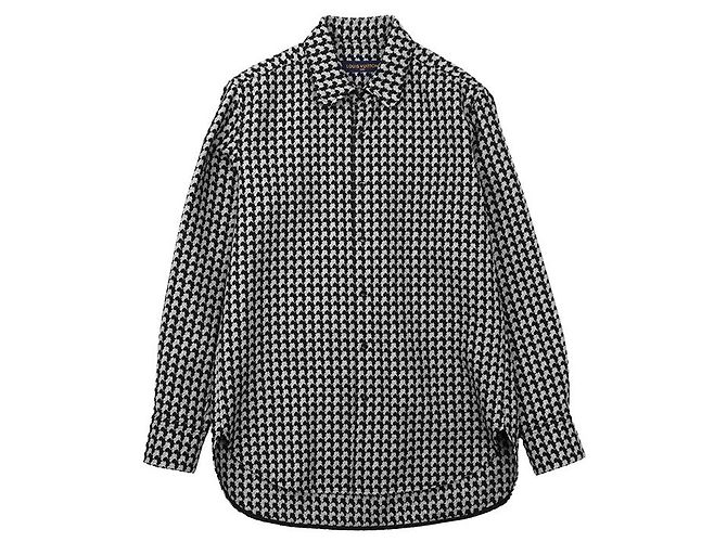 Louis Vuitton Langarmhemd mit Hahnentritt-Muster