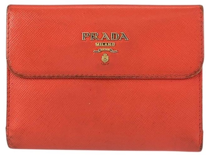 Cartera compacta de piel Prada