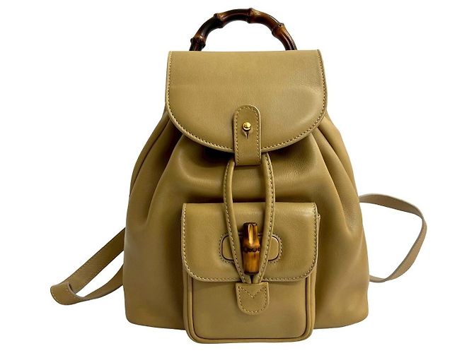 Gucci Bamboo Leder-Rucksack
