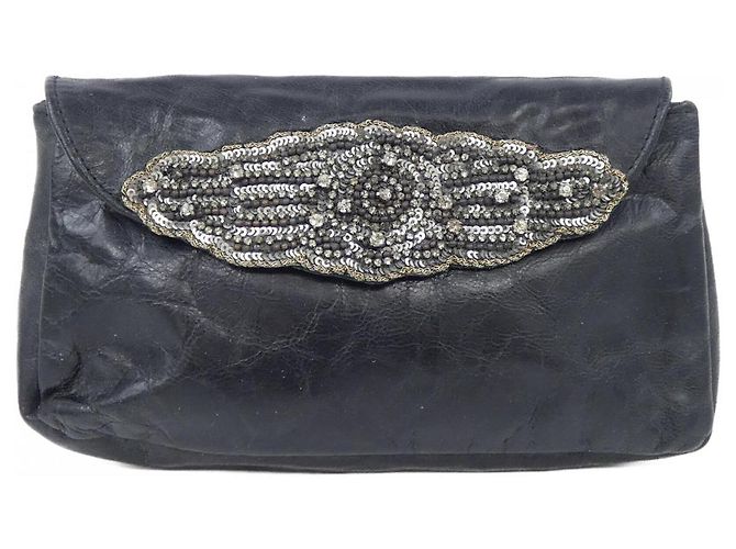 Autre Marque AMBREBABZOE Pouch Black Leather
