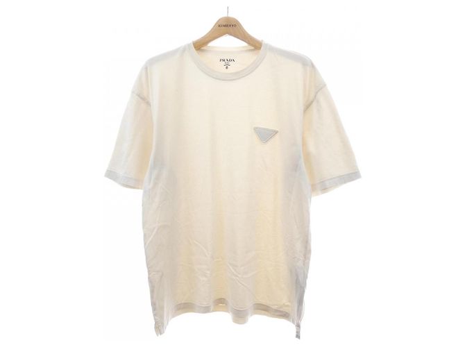Prada Triangle Logo Cotton T Shirt