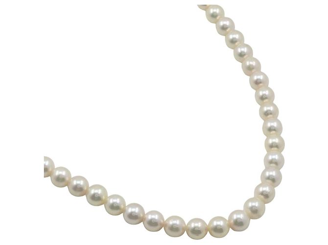 Autre Marque Collana di perle in oro bianco Au585