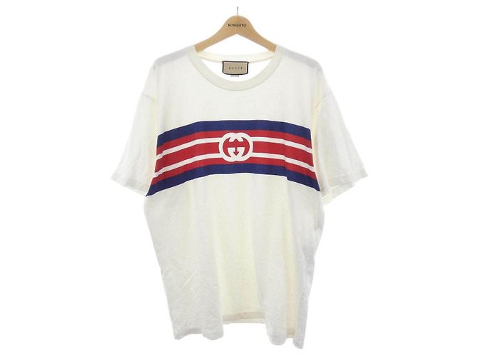 Camiseta de algodón Gucci con estampado de rayas Interlocking G