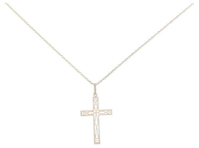 Autre Marque Collana Croce Au750
