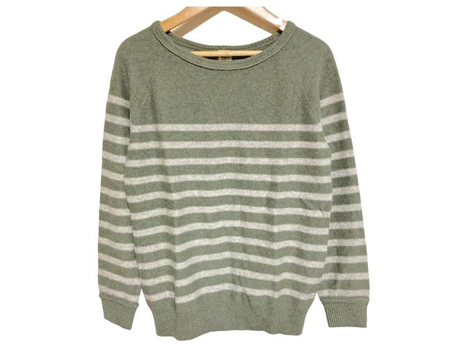 Autre Marque Ron Herman 100% Kaschmir gestreifter Strickpullover