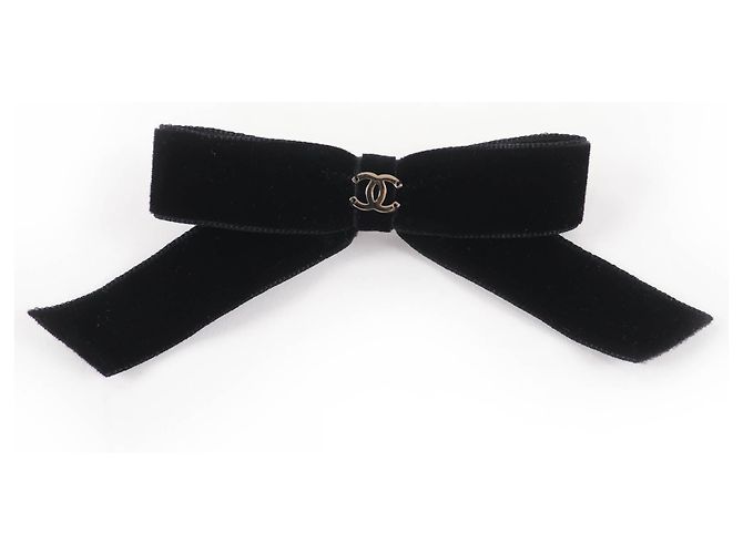 Barrette en velours Chanel COCO Mark