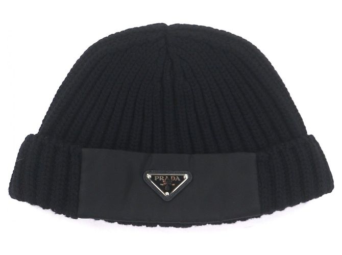 Prada Virgin Wool Knit Cap