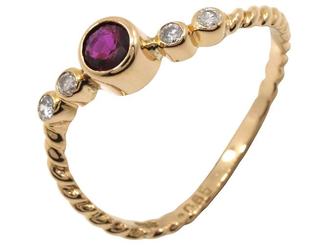 Autre Marque Au750 Ruby Diamond Ring