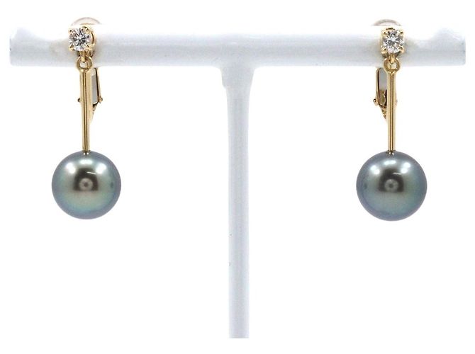 Orecchini TASAKI Au750 Perle e Diamanti