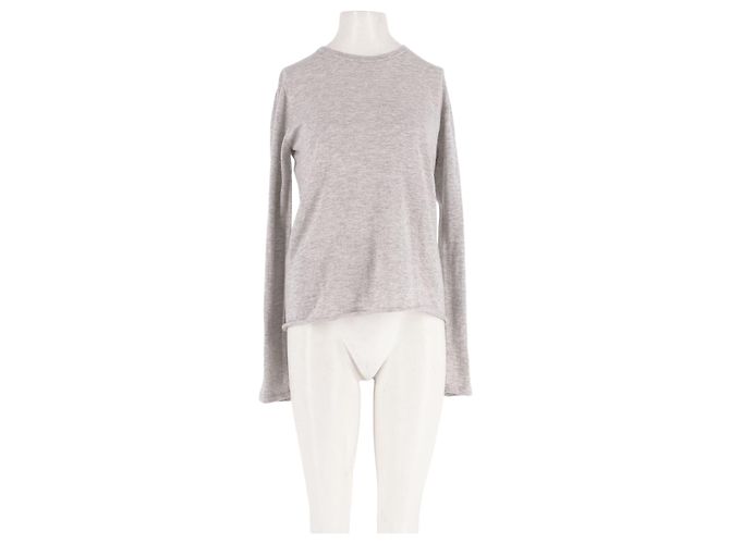 Autre Marque Grauer Kaschmirpullover