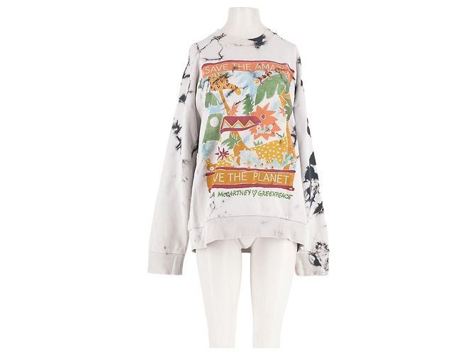 Stella Mc Cartney Sudadera Stella McCartney de algodón blanca tie dye