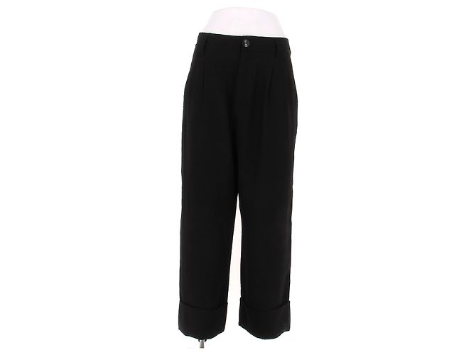 Ganni Schwarze Hose aus Polyester Größe 36
