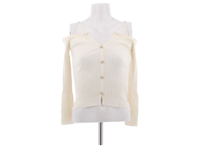 Jacquemus Cardigan Beige aus Viskose