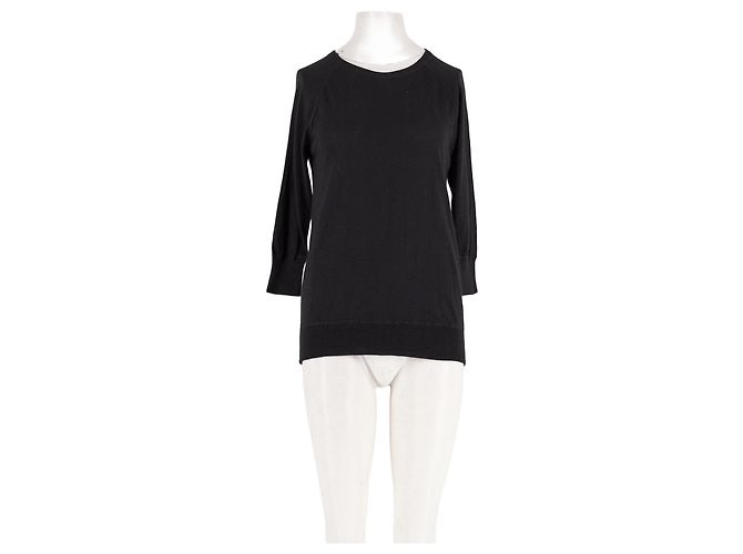 Leetha Schwarzer Kaschmirpullover