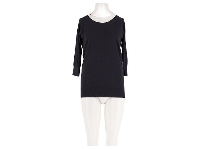 Leetha Jersey de cachemira negro