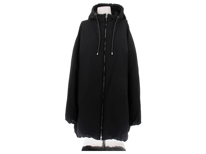 Loewe Casaco acolchoado longo preto