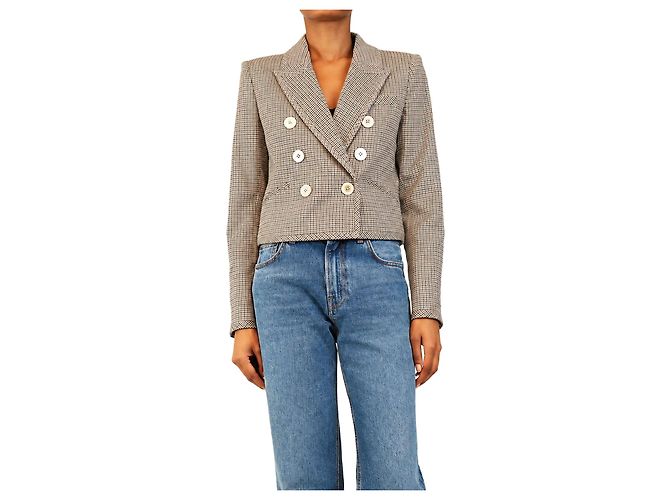 Veronica Beard Brown check blazer - size UK 8