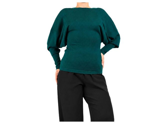 Alaïa Pull en laine vert foncé - size L