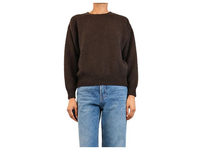Autre Marque Weicher Kaschmirpullover in Dunkelbraun - Größe XS