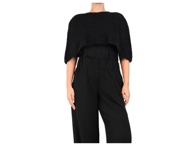John Rocha Off-Shoulder Strickjacke grobstrick schwarz - One size