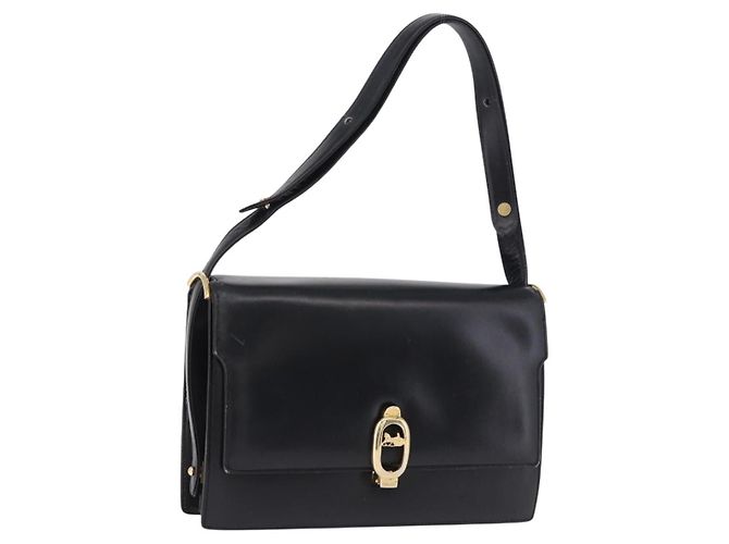 Céline CELINE Shoulder Bag Leather Black Gold