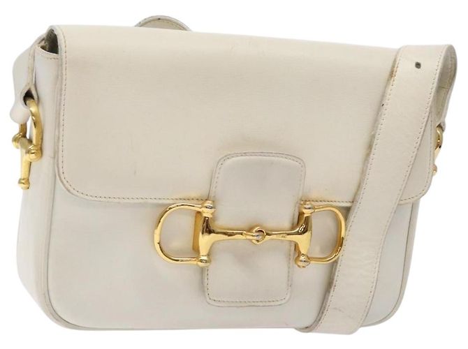 Céline CELINE Shoulder Bag Leather Gold White