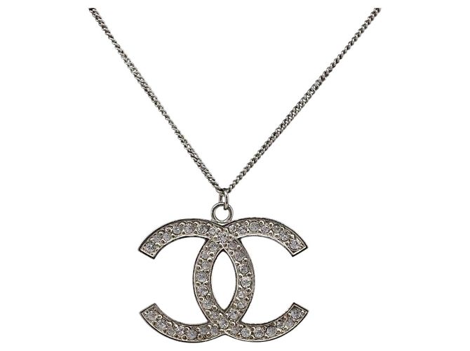Collar CHANEL COCO Mark Metal Plateado CC