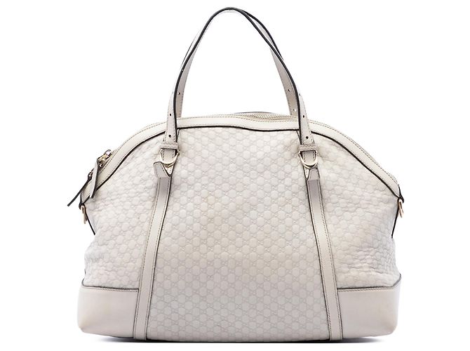 Gucci White Large Microguccissima Nice Dome Satchel Handtasche