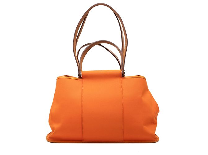 Hermès Orange Toile Cabag Elan PM