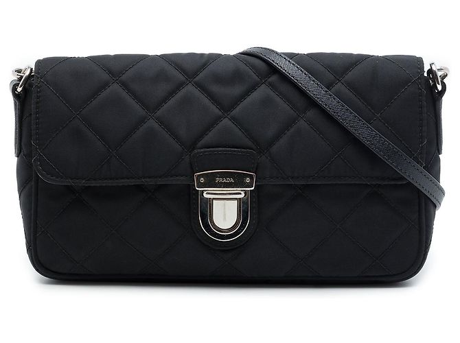 Prada Black Impuntu Tessuto Crossbody
