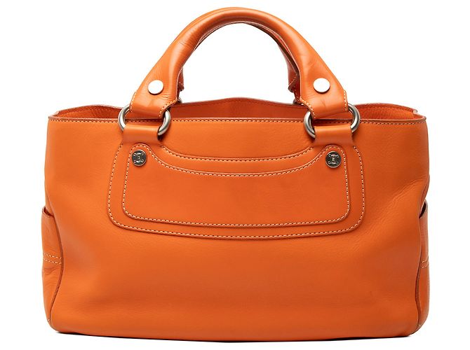 Céline  mala Boogie Celine em couro laranja