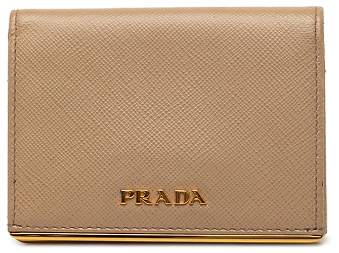 Prada Beige Saffiano Kartenetui