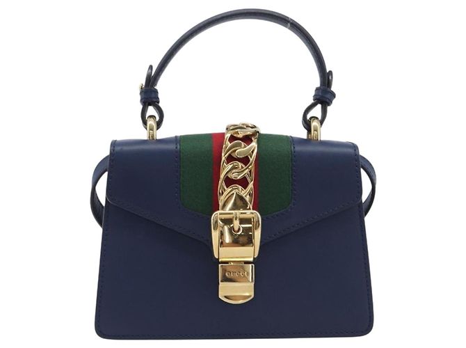 Gucci Sylvie Top Handle Leather Mini