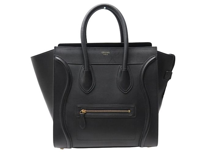 Céline BORSA A MANO CELINE LUGGAGE CABAS IN PELLE NERA MEDIUM