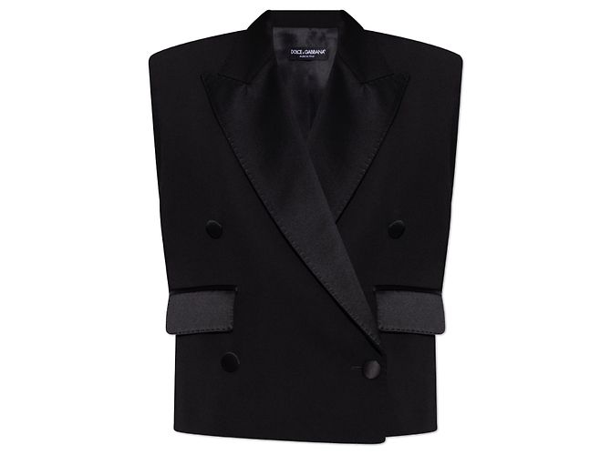 Dolce & Gabbana Wollweste Schwarz