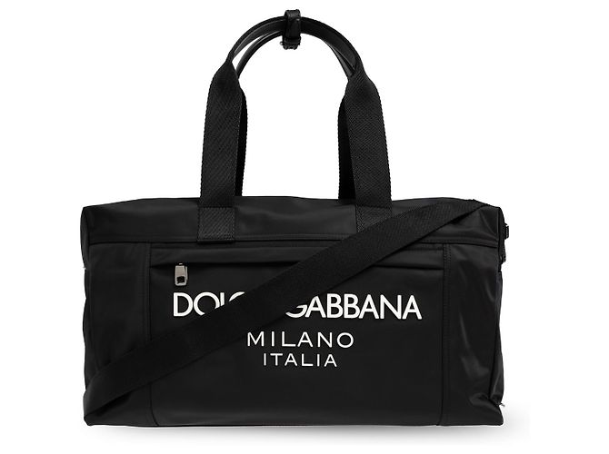 Sac porte-documents Dolce & Gabbana noir en coton