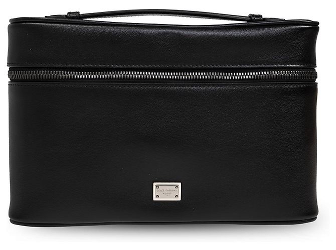 Sac à main en cuir noir Dolce & Gabbana