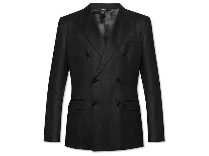 Dolce & Gabbana black wool double-breasted blazer