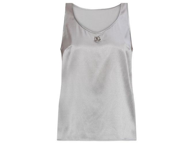 Dolce & Gabbana Seidentop mit Logo-Applikation