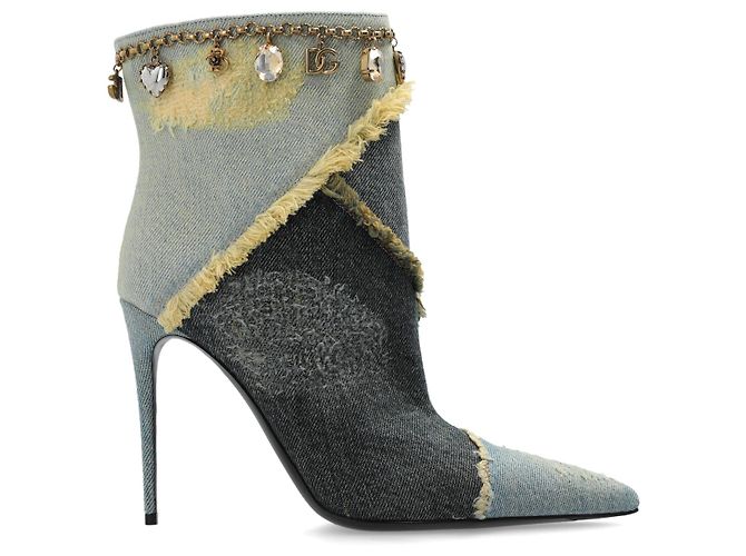 Dolce & Gabbana Botines de tacón en denim